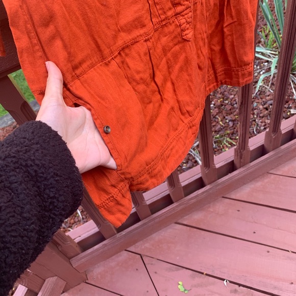 Long orange button up - Picture 5 of 6